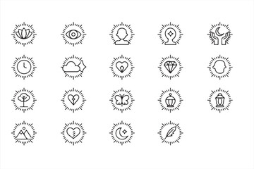 Spiritual and Motivational Icons for Peace, Growth, and Wellness
