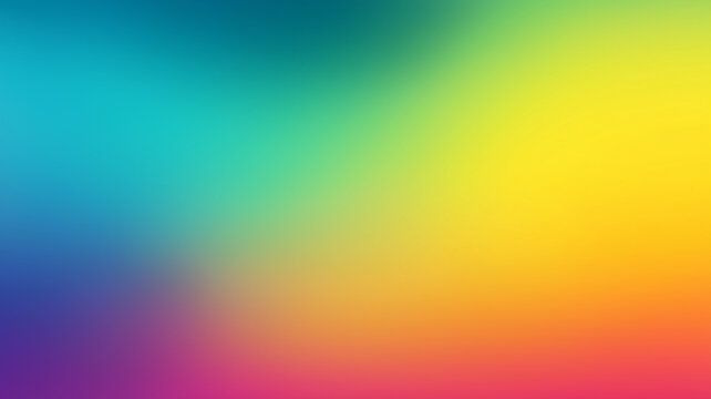 Vibrant gradient background featuring smooth transition from blue to green, yellow, and red, creating colorful and dynamic visual effect