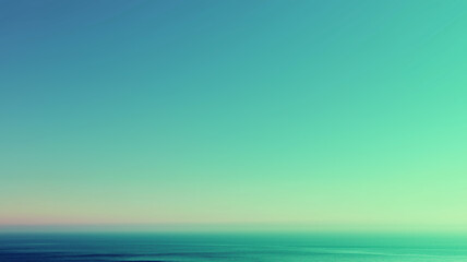 Blue green aquamarine sky background above horizon. Soft gradients.