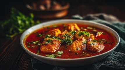 Spicy chicken curry in a bowl (1)