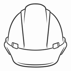 Simple Outline Safety Hardhat Construction Protective Headwear Equipment Icon