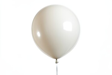 Floating Ivory Balloon Celebration Elegant Party Decoration Simple Festive Decor on white background. Generative AI