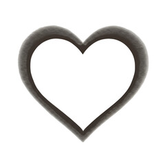 A shaded heart shape