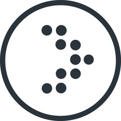 Visual Metaphor of Direction: An artistic depiction of a circular design, it uses dots arranged in a pointed arrow, symbolizing forward movement, progress, and strategic direction, suggesting focus.