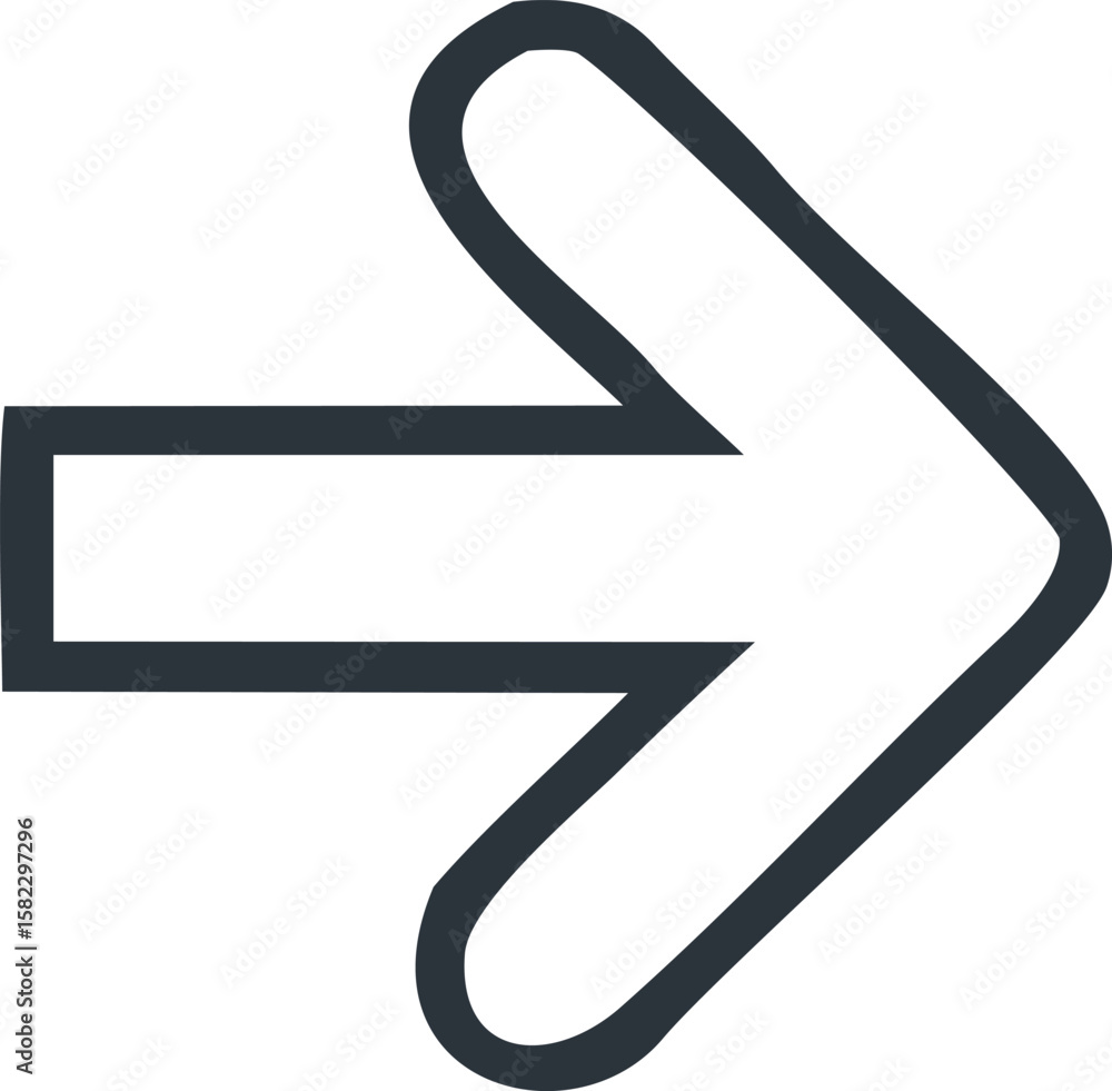 Aufkleber directional arrow: a simple yet elegant arrow points the way forward, conveying clear direction and 