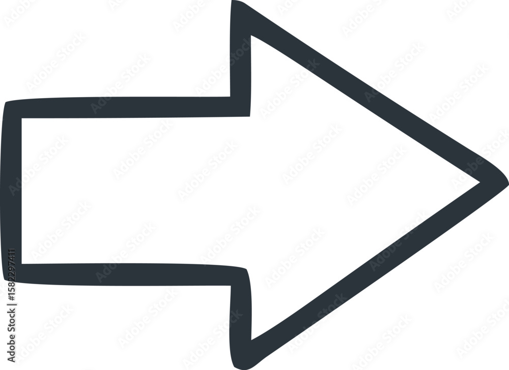 Poster arrow icon in motion: a simple, yet striking arrow, its direction clear and its design clean, offeri