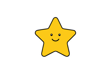 yellow star on a white background