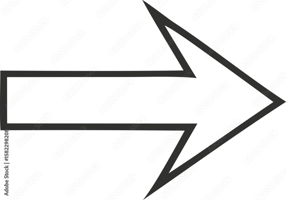Poster arrow of progress: a simple yet powerful vector illustration of a directional arrow, pointing toward