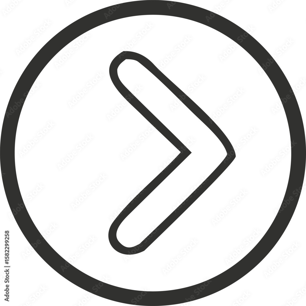 Fototapete arrow icon: a minimalist arrow icon, rendered with clean lines and a modern aesthetic, pointing forw