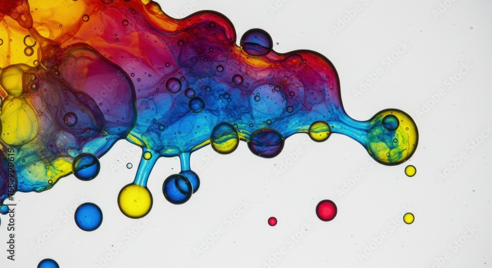 Poster spectacular fluid dynamics capture showcasing mesmerizing abstract colorful diffusion explosion