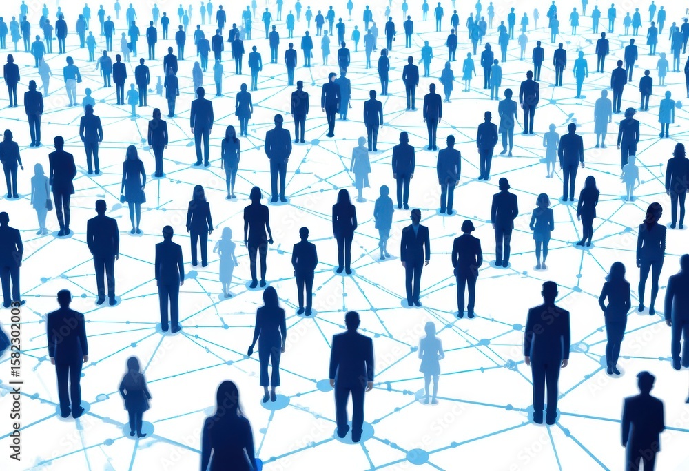 Aufkleber concept of global networking and connection of people, social media platform