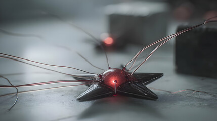 star with glowing tendrils pulsing like a beating heart