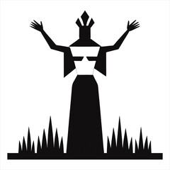 A strange silhouette image of a Scarecrow