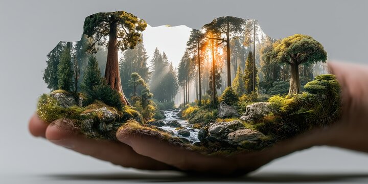 Concept images related to helping conserve the environment