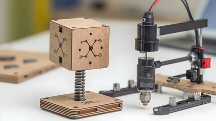 device folding and unfolding itself infinitely while hovering in complete silence