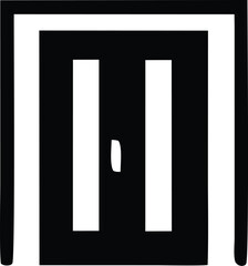 Doorway Silhouette: An enigmatic monochrome silhouette presents an open doorway, symbolizing potential, choice, and the threshold of a new beginning, with a focus on the abstract form and design.