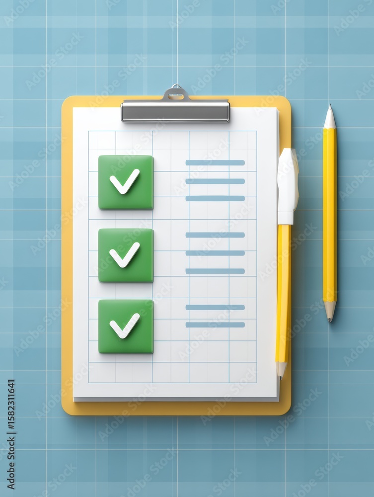 Poster checklists and organization tools aid in maintaining safety and efficiency during various tasks at w