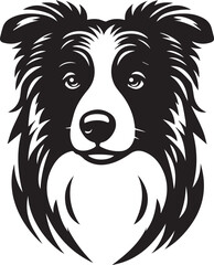 Border Collie Dog Vector – Silhouette 