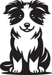 Border Collie Dog Vector – Silhouette 