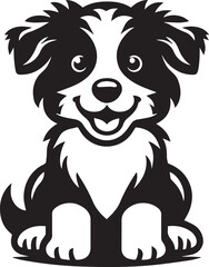 Border Collie Dog Vector – Silhouette 