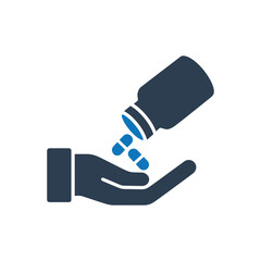 Medication Distribution Icon Isolated On White Background