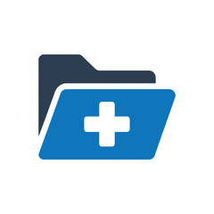 Medical File Icon Isolated On White Background