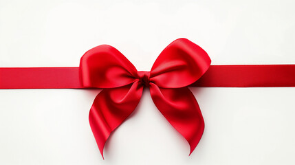 red bow on white background,Suitable for designers, advertisers, and content creators looking to add a refined festive touch to their projects