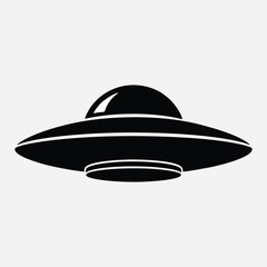 Vector illustration of ufo on white background