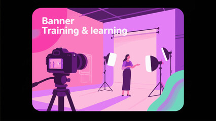 Woman in Studio During Training and Learning Session