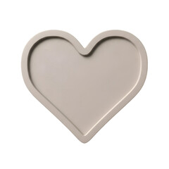 Heart-shaped, light beige object