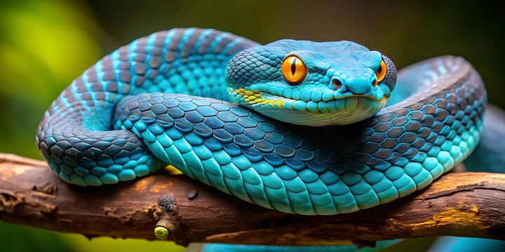 green snake in a tree