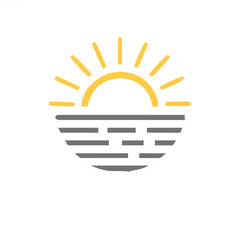 sun icon vector illustration