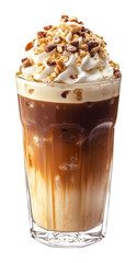 PNG Iced Hazelnut Coffee drink beverage coffee.