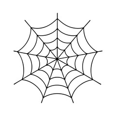 Spider web isolated on white vector