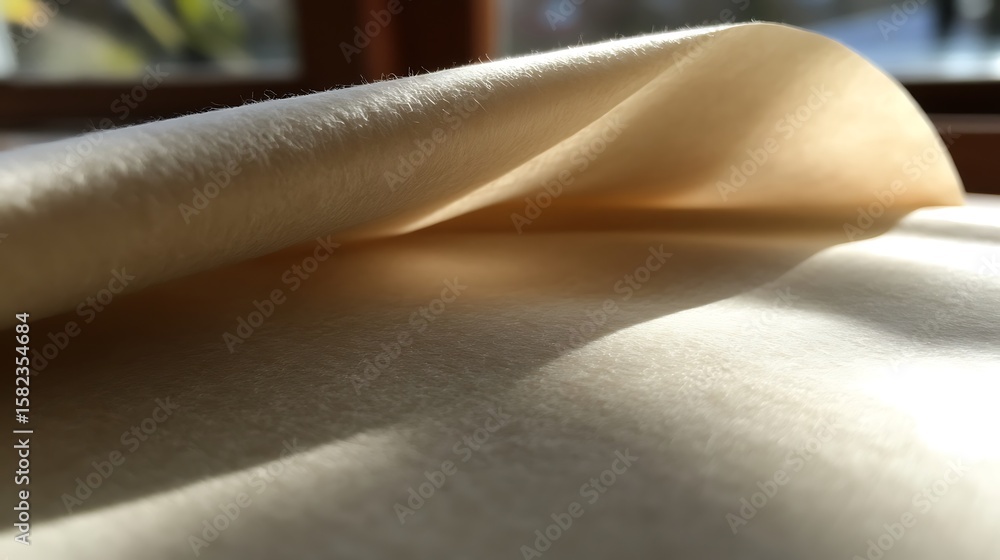 Fototapete abstract image of the texture of paper sheet illuminated by light with soft shadows