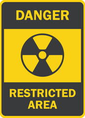 danger restricted area sign design for templates.