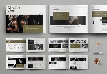 Black White Magazine Template