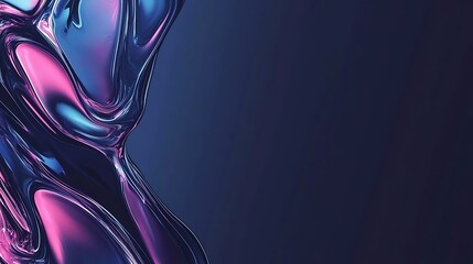 Abstract fluid forms in vibrant purple and blue