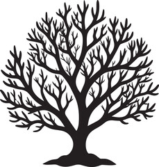Obraz premium Coral Silhouette Vector Format - Black Underwater Sea Life Illustration Design