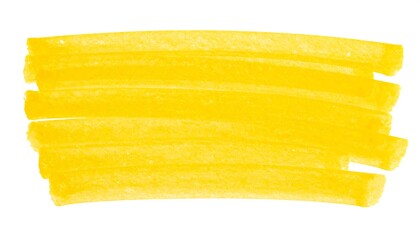Yellow marker strokes on white