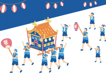 お祭りを楽しむ人達