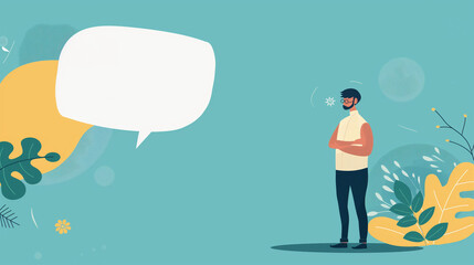speech text box for discussing and giving advice to customers
