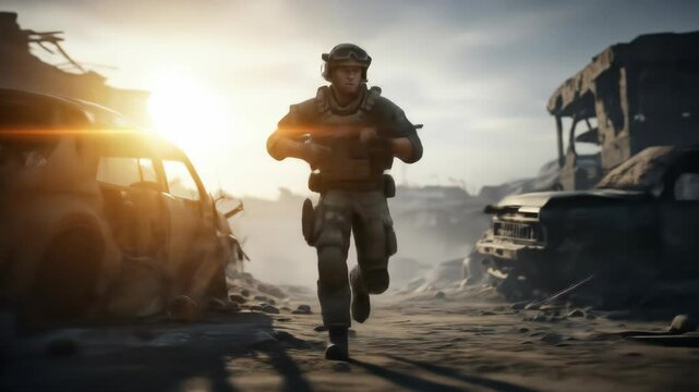 Post-Apocalyptic Soldier's Urgent Patrol