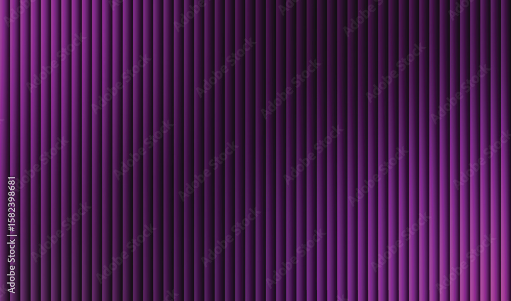 Aufkleber abstract purple vertical ribbed texture with gradient and shadow effect isolated on white background