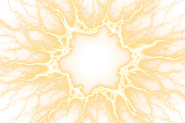 Energy Burst Portal with Electric Lightning Spark Effect isolated on a transparent background