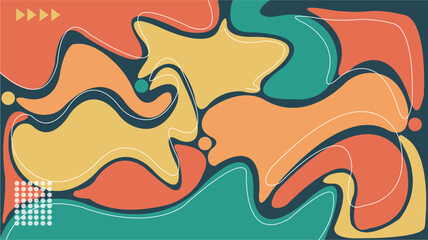 Colorful liquid abstract background. Minimalist pastel color design.