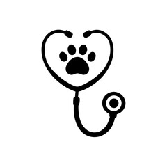 Stethoscope with paw print