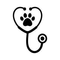 Stethoscope with paw print