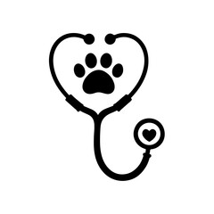 Stethoscope with paw print