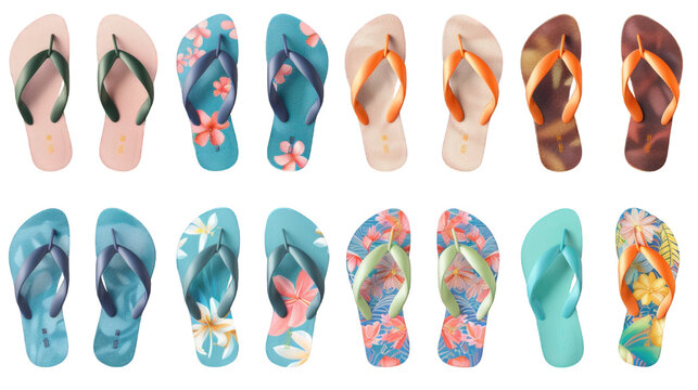 Flip flops pair on transparent background - Powered by Adobe
